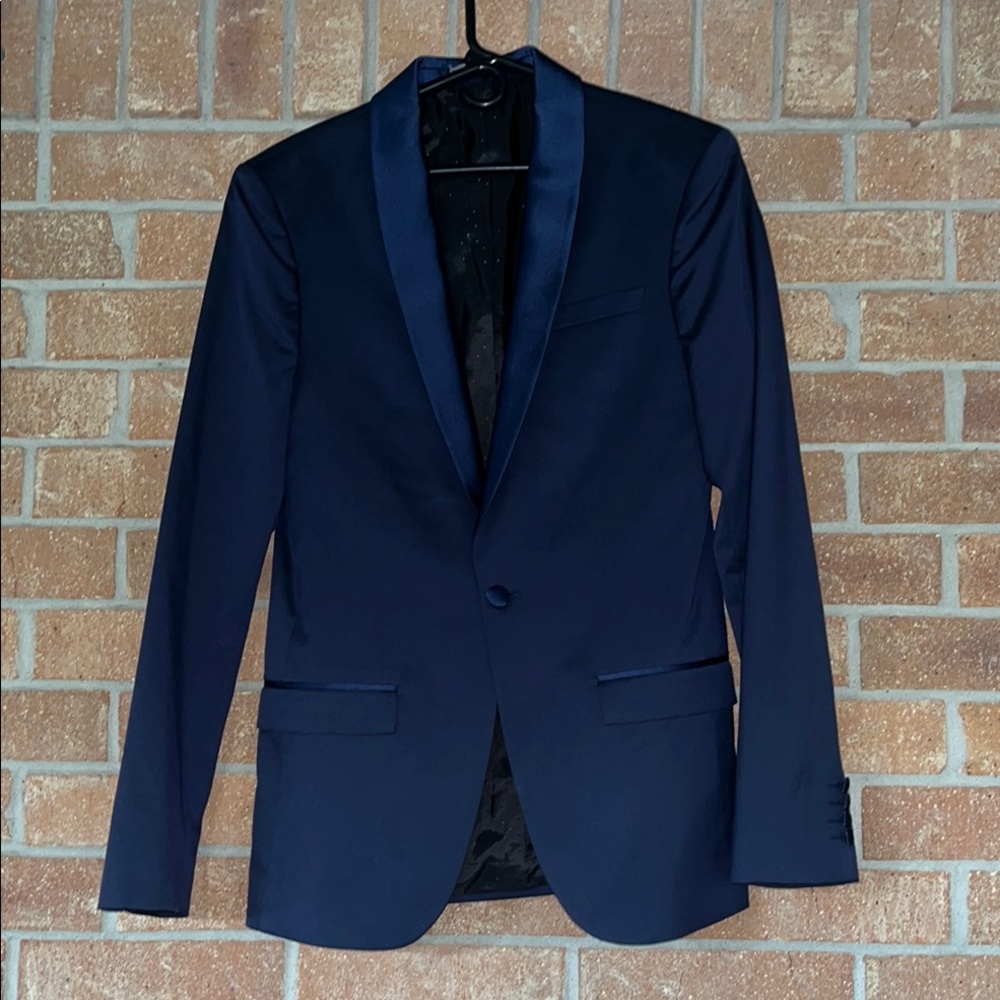 RIVER ISLAND Blue Sport Coat Modern Tailoring